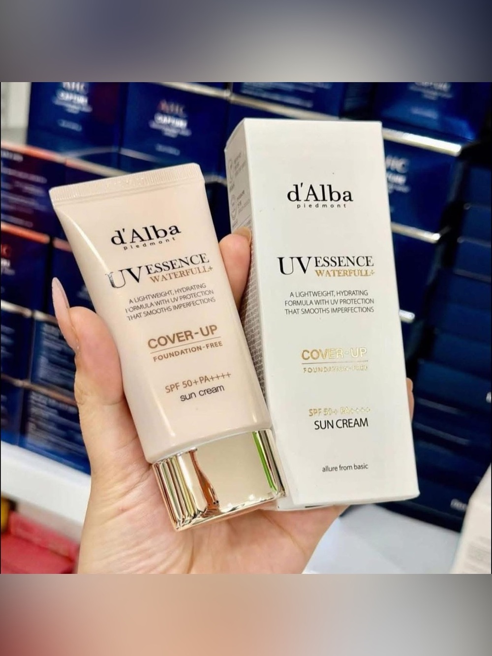D'alba Waterfull UV Essene Cover-Up Sun Cream Beige 50ml SPF50+/PA++++ DALBA